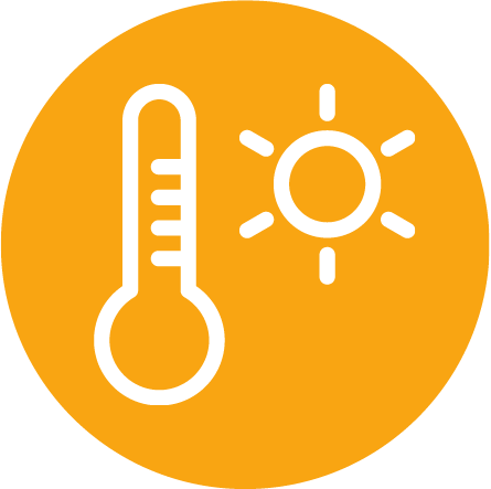 温度計と太陽アイコン