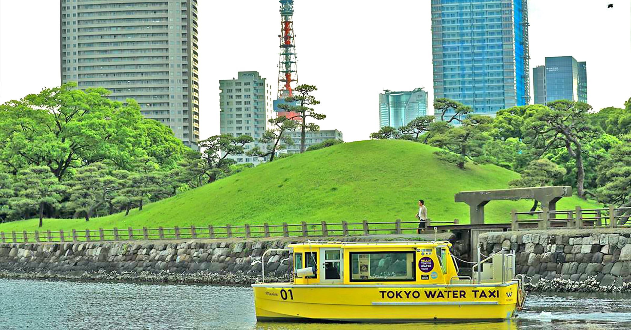 東京ウォータータクシー、運河探検ツアースライド2
