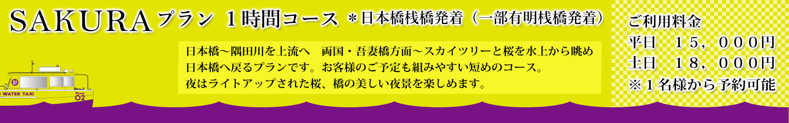 「SAKURAプラン」 1時間コース